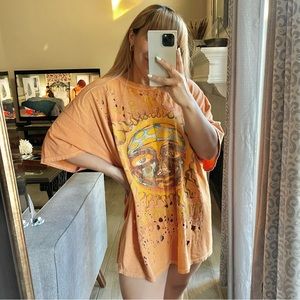 Sublime oversized distressed t shirt one size!